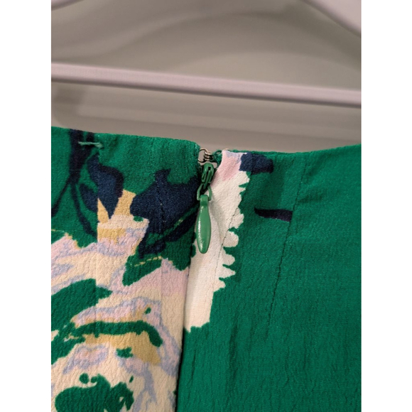 Women's Free People Green Floral Mini Dress Size 0 - Picture 8 of 11